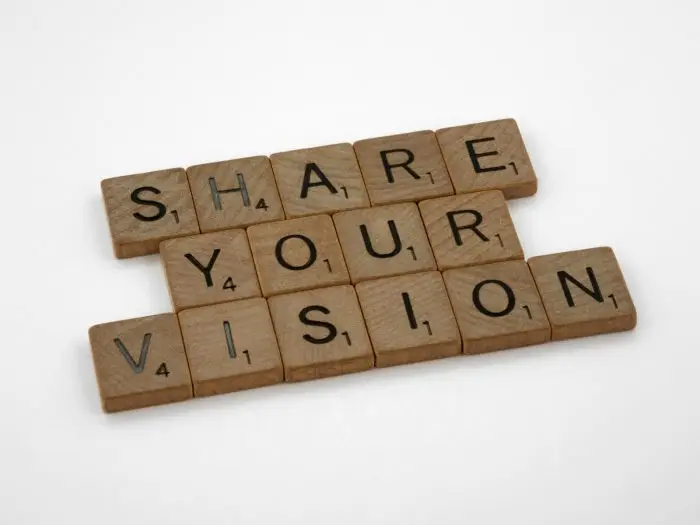 share your vision wooden blocks