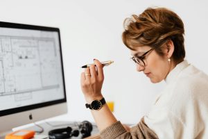 business woman in office