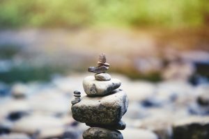 stack of gray rocks