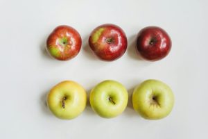 Green and red Apples