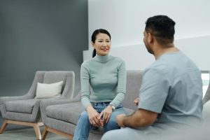 A Happy Woman Getting a Check-up