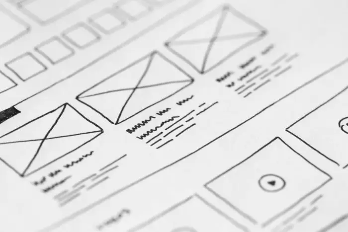 website design wireframe