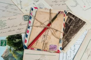 vintage postcards and envelopes