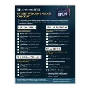 Patient Welcome Packet Checklist - ProdShot