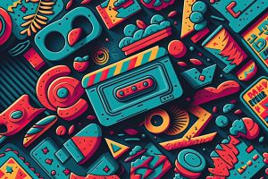 video retro background
