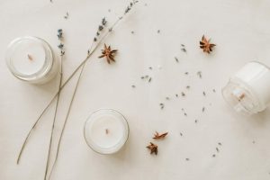 arrangement of handmade candles