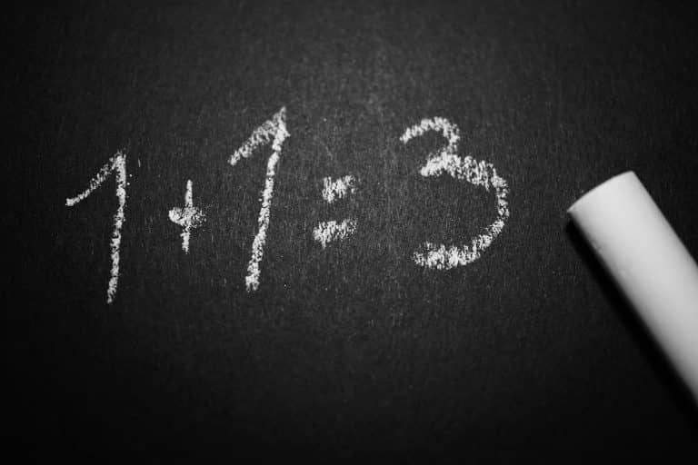 Chalkboard with a humorous incorrect math equation