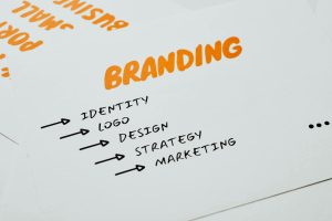 paper with branding identity design
