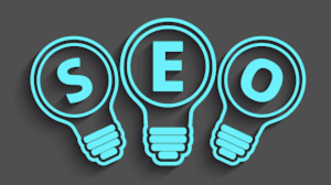 seo spelled out in light bulbs